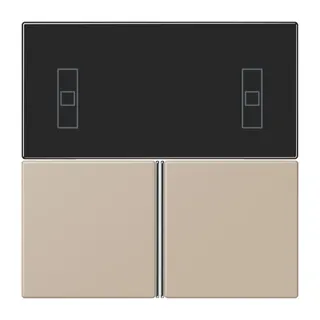 Jung Tastensatz 3fach, F40 Raumcontroller, Serie LS, ombre naturelle claire LC4093TSA243