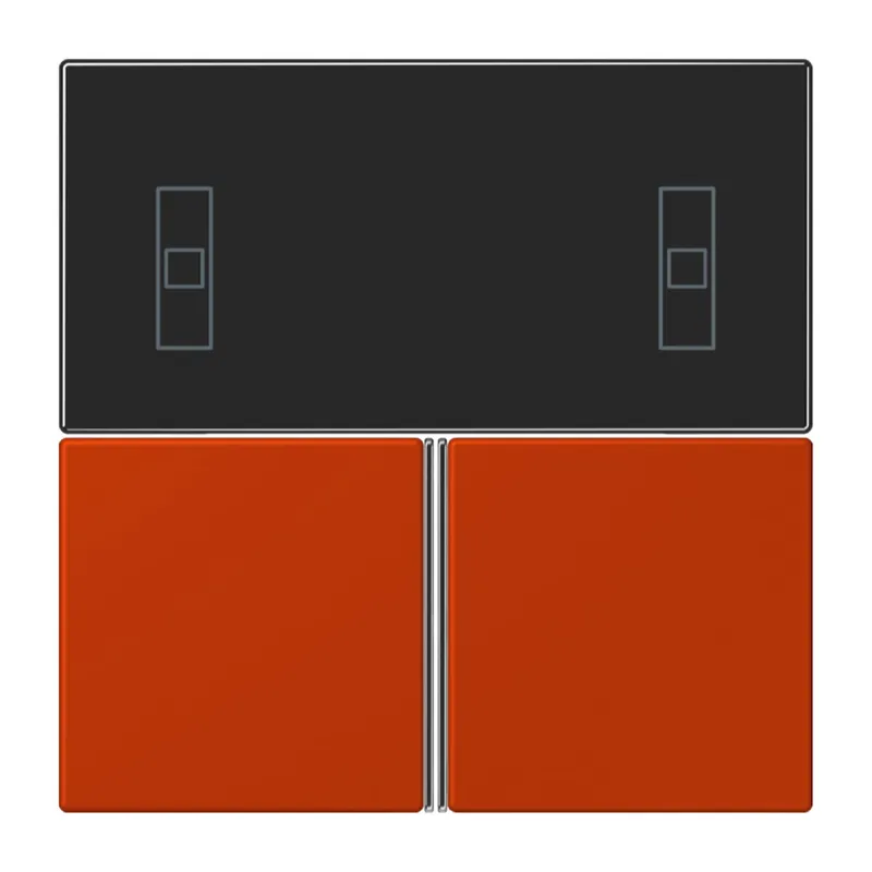 Jung Tastensatz 3fach, F40 Raumcontroller, Serie LS, rouge vermillon 59 LC4093TSA244