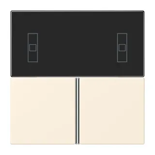 Jung Tastensatz 3fach, F40 Raumcontroller, Serie LS, blanc ivoire LC4093TSA245