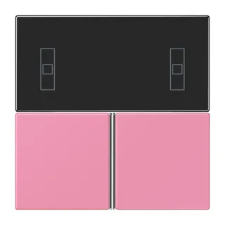 Jung Tastensatz 3fach, F40 Raumcontroller, Serie LS, rose vif LC4093TSA246