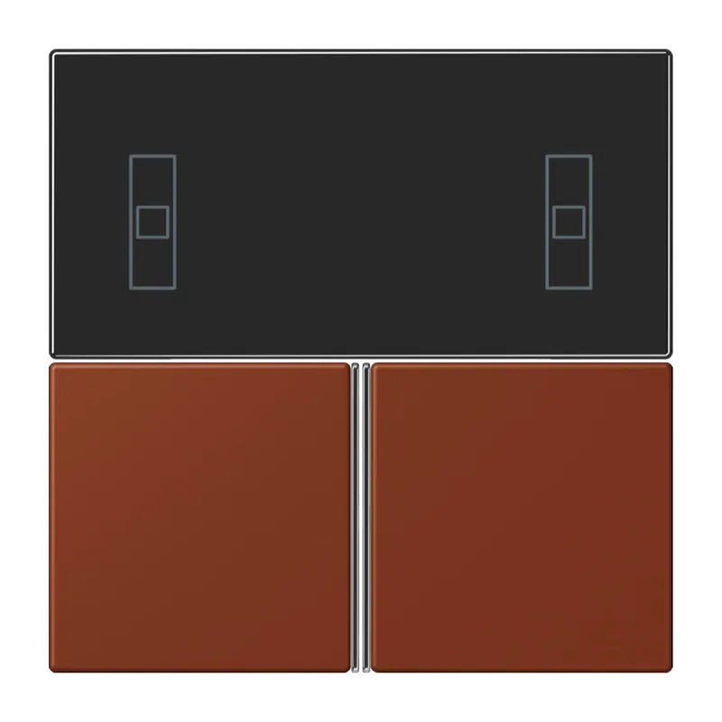 Jung Tastensatz 3fach, F40 Raumcontroller, Serie LS, terre sienne br?lée 59 LC4093TSA247