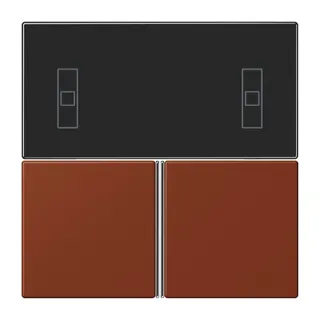 Jung Tastensatz 3fach, F40 Raumcontroller, Serie LS, terre sienne br?lée 59 LC4093TSA247