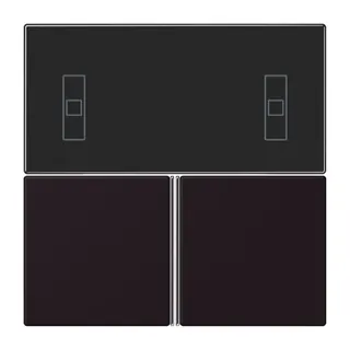 Jung Tastensatz 3fach, F40 Raumcontroller, Serie LS, noir d'ivoire LC4093TSA248
