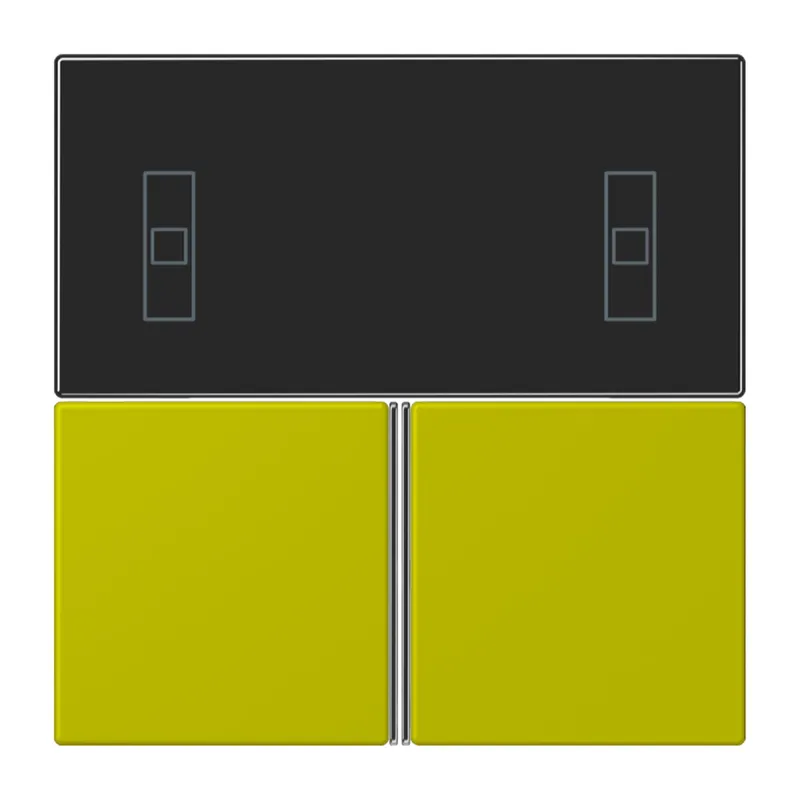 Jung Tastensatz 3fach, F40 Raumcontroller, Serie LS, vert olive vif LC4093TSA249