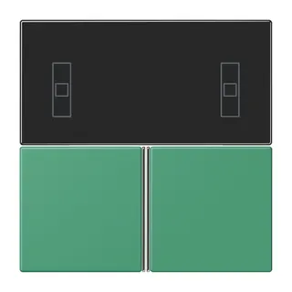 Jung Tastensatz 3fach, F40 Raumcontroller, Serie LS, vert 59 LC4093TSA250