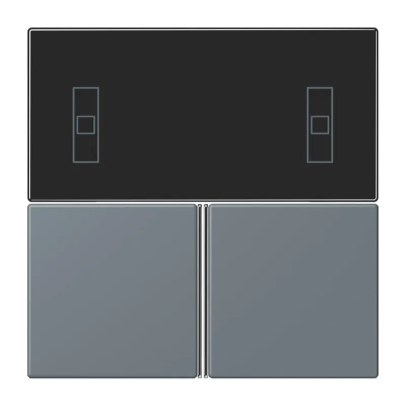 Jung Tastensatz 3fach, F40 Raumcontroller, Serie LS, gris 59 LC4093TSA251
