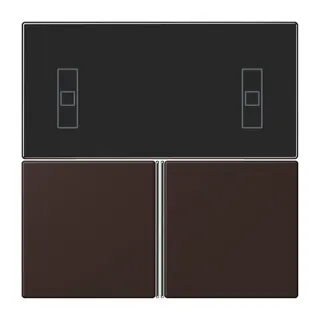 Jung Tastensatz 3fach, F40 Raumcontroller, Serie LS, terre d?ombre br?lée 59 LC4093TSA252