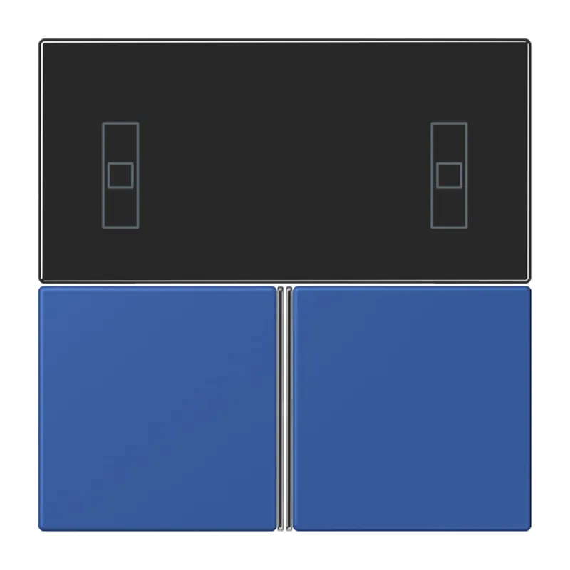 Jung Tastensatz 3fach, F40 Raumcontroller, Serie LS, bleu outremer 59 LC4093TSA253