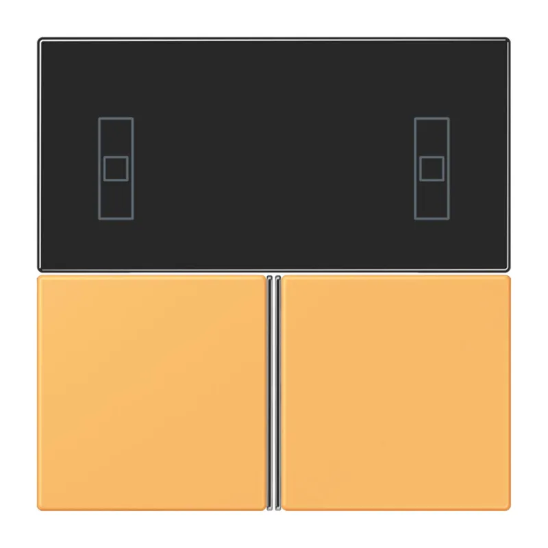 Jung Tastensatz 3fach, F40 Raumcontroller, Serie LS, ocre jaune clair LC4093TSA254
