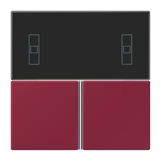 Jung Tastensatz 3fach, F40 Raumcontroller, Serie LS, le rubis LC4093TSA255