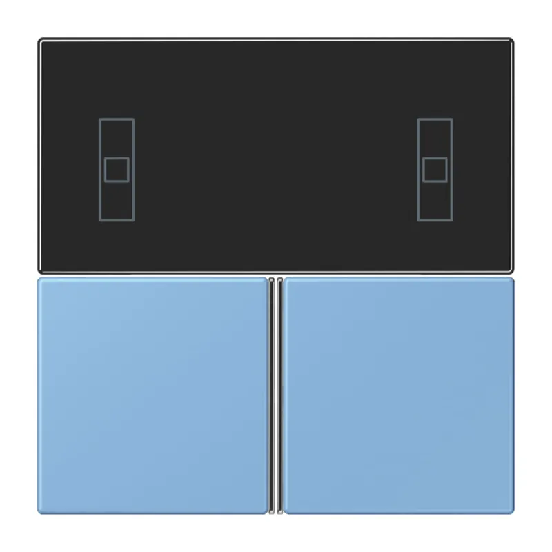 Jung Tastensatz 3fach, F40 Raumcontroller, Serie LS, bleu céruléen 59 LC4093TSA256