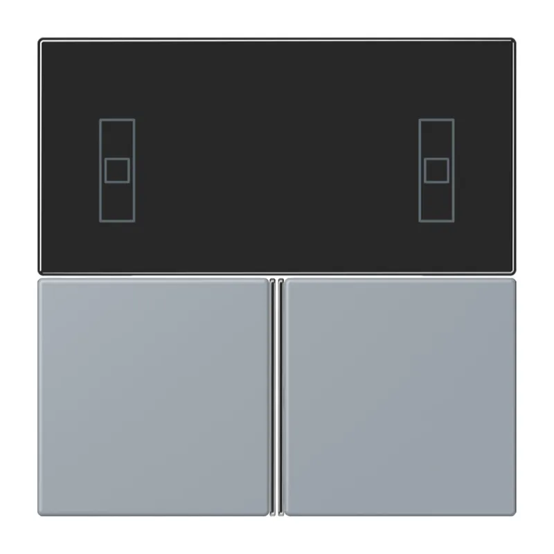 Jung Tastensatz 3fach, F40 Raumcontroller, Serie LS, gris clair 59 LC4093TSA257
