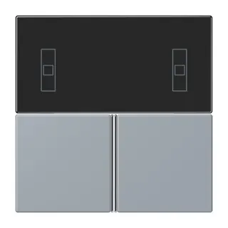 Jung Tastensatz 3fach, F40 Raumcontroller, Serie LS, gris clair 59 LC4093TSA257