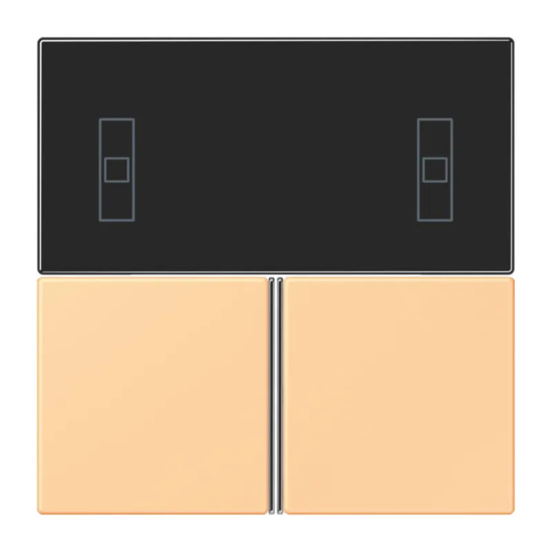 Jung Tastensatz 3fach, F40 Raumcontroller, Serie LS, terre sienne claire 59 LC4093TSA258