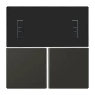Jung Tastensatz 3fach, F40 Raumcontroller, Serie LS, ombre naturelle 59 LC4093TSA259