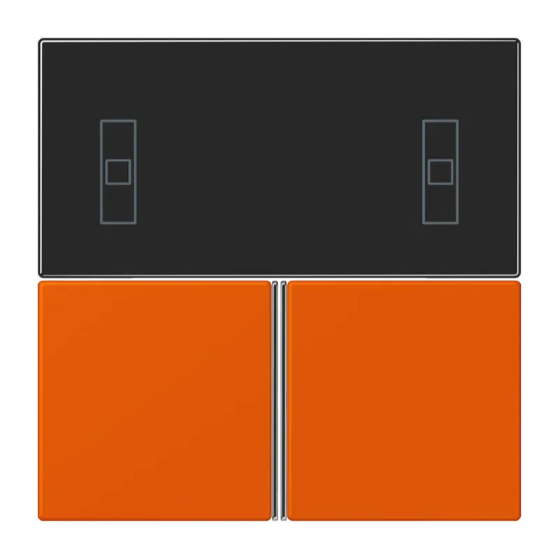 Jung Tastensatz 3fach, F40 Raumcontroller, Serie LS, orange vif LC4093TSA260