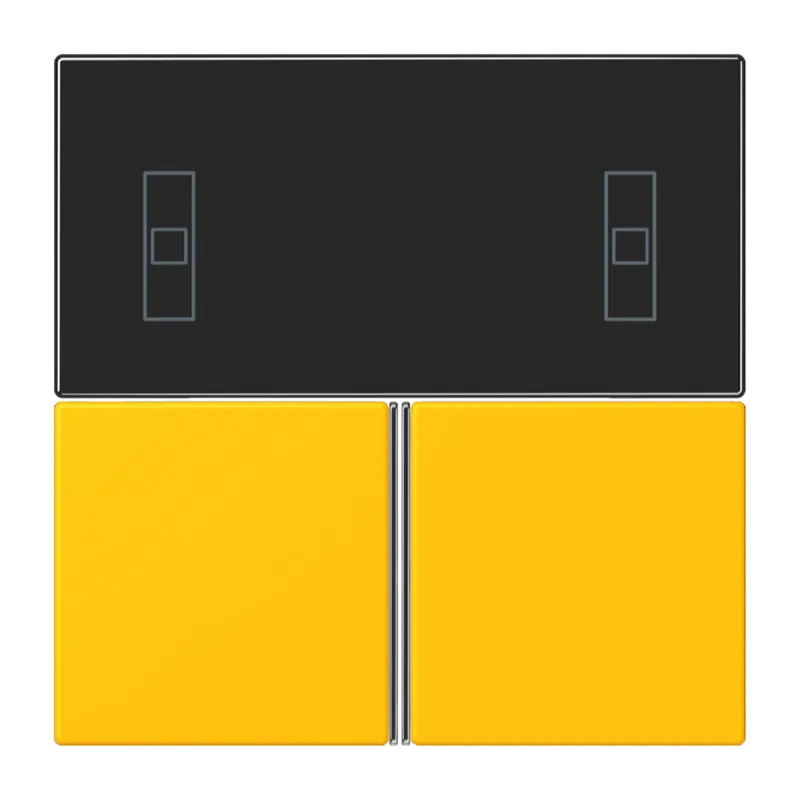 Jung Tastensatz 3fach, F40 Raumcontroller, Serie LS, le jaune vif LC4093TSA263