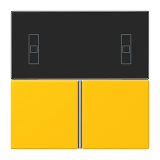 Jung Tastensatz 3fach, F40 Raumcontroller, Serie LS, le jaune vif LC4093TSA263