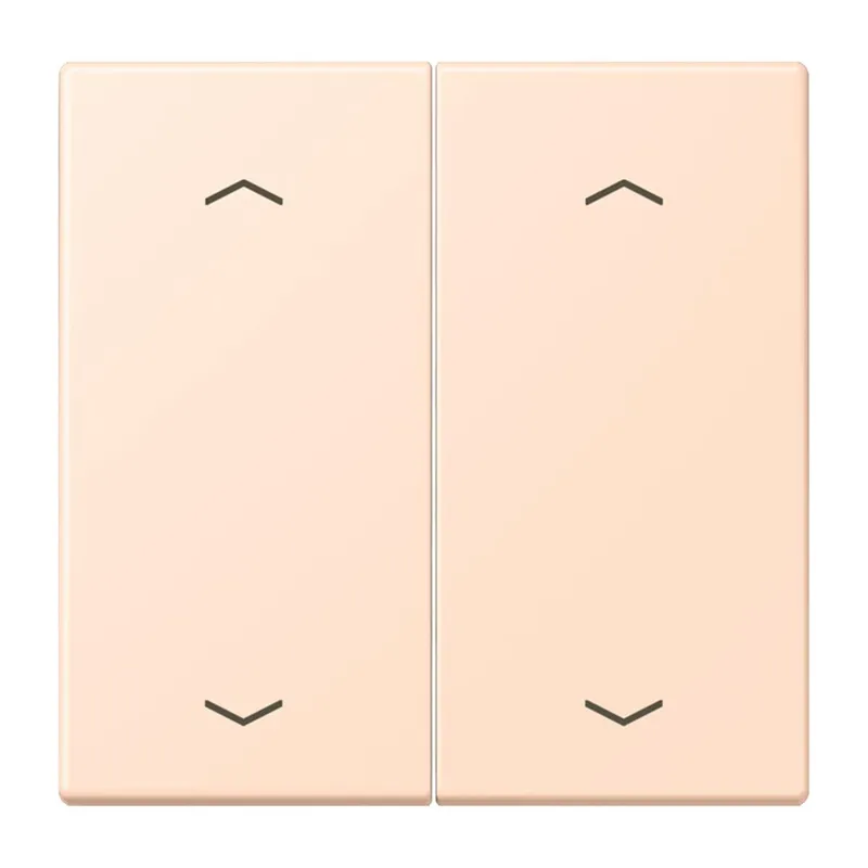 Jung Wippe, mit Pfeilsymbolen für Taster 2fach, Serie LS, rose pâle LC102P228