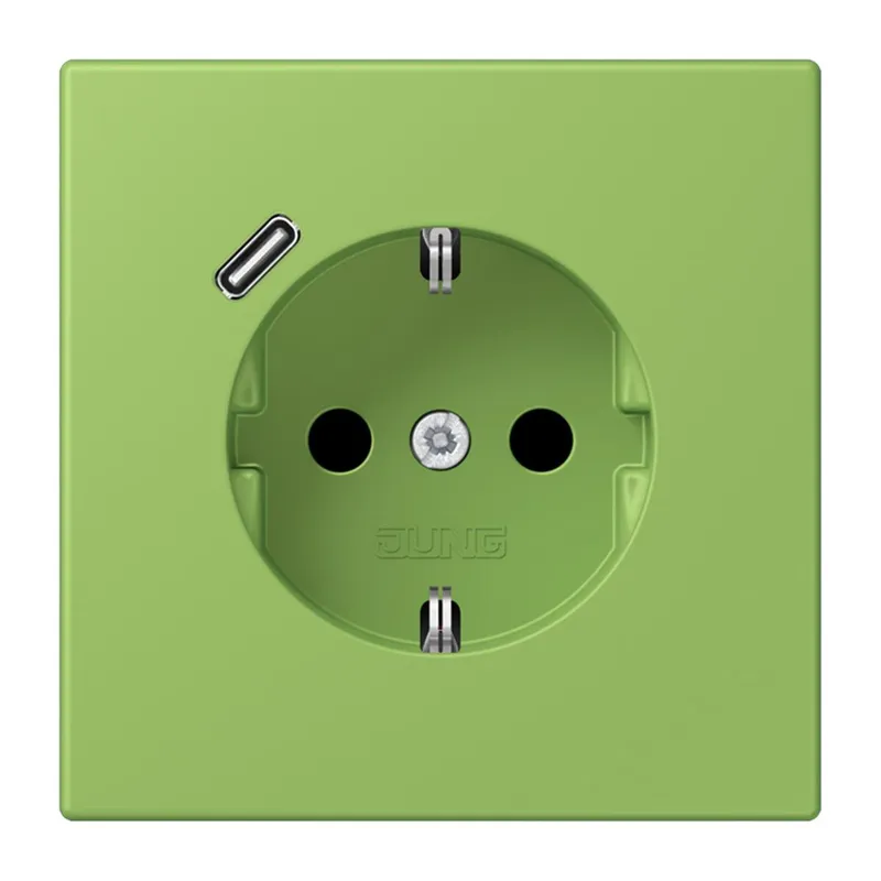 Jung SCHUKO Steckdose 16 A 250 V ~, mit USB-Ladegerät 1 x Typ C, SAFETY+, Serie LS, vert 31 LC1520-18C220