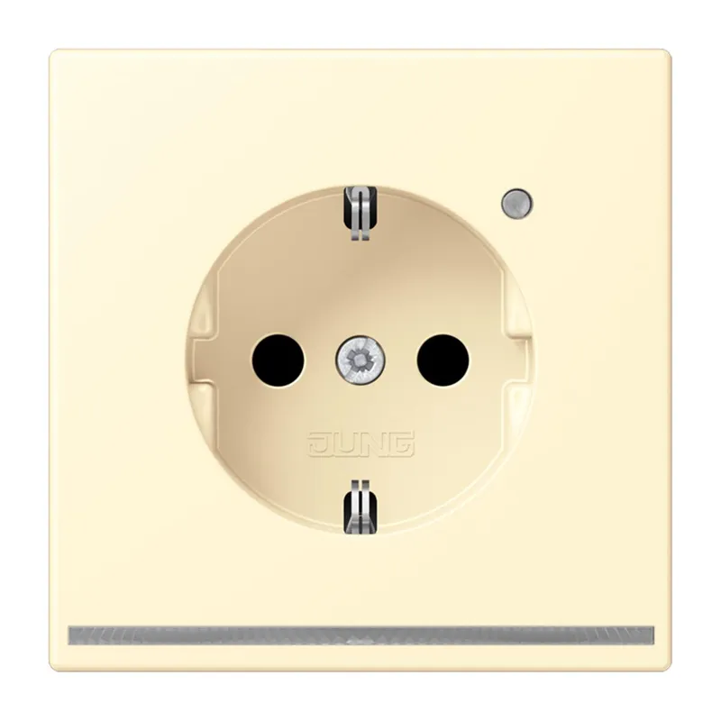 Jung SCHUKO Steckdose, 16 A 250 V ~, mit LED-Orientierungslicht, SAFETY+, Serie LS, blanc LC1520-OLNW201