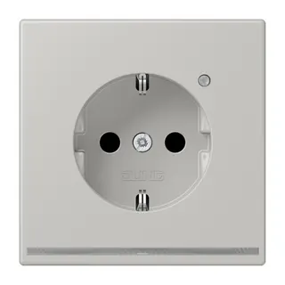 Jung SCHUKO Steckdose, 16 A 250 V ~, mit LED-Orientierungslicht, SAFETY+, Serie LS, gris clair 31 LC1520-OLNW205