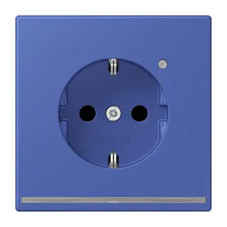 Jung SCHUKO Steckdose, 16 A 250 V ~, mit LED-Orientierungslicht, SAFETY+, Serie LS, bleu outremer 31 LC1520-OLNW206