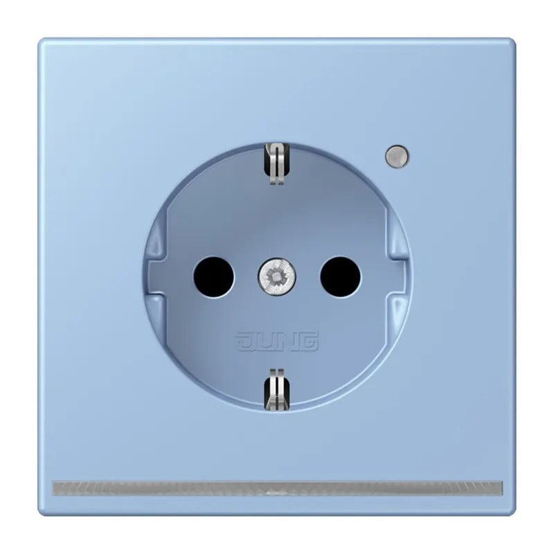 Jung SCHUKO Steckdose, 16 A 250 V ~, mit LED-Orientierungslicht, SAFETY+, Serie LS, outremer moyen LC1520-OLNW207