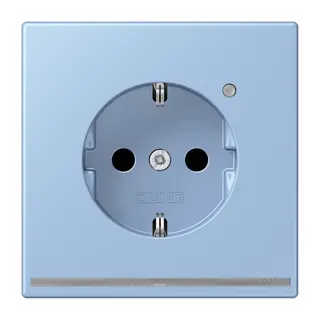 Jung SCHUKO Steckdose, 16 A 250 V ~, mit LED-Orientierungslicht, SAFETY+, Serie LS, outremer moyen LC1520-OLNW207