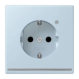 Jung SCHUKO Steckdose, 16 A 250 V ~, mit LED-Orientierungslicht, SAFETY+, Serie LS, outremerclair LC1520-OLNW208