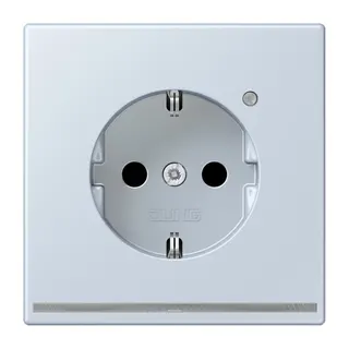 Jung SCHUKO Steckdose, 16 A 250 V ~, mit LED-Orientierungslicht, SAFETY+, Serie LS, outremer pale LC1520-OLNW209