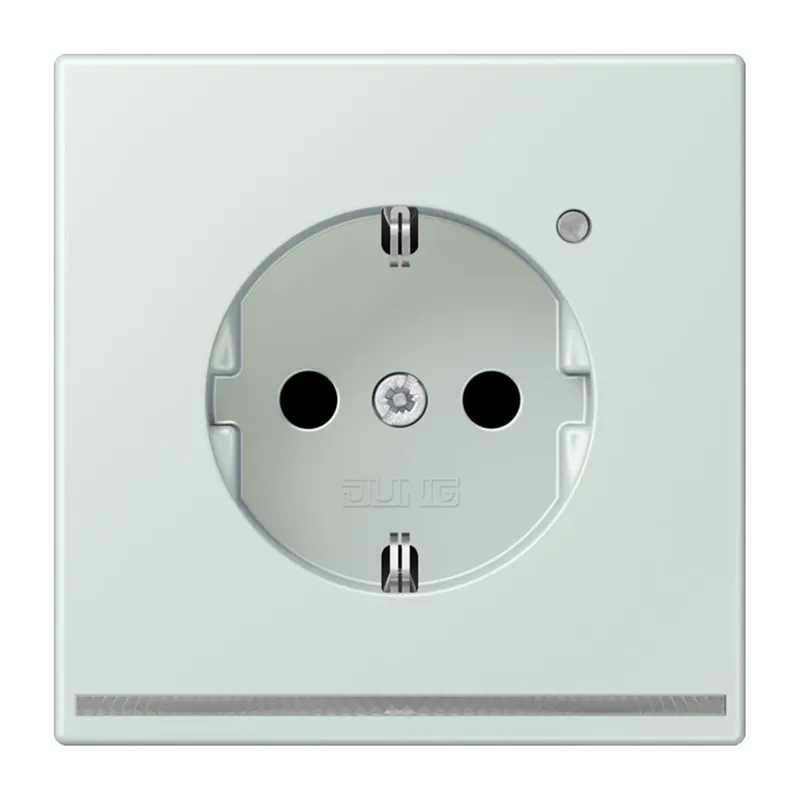 Jung SCHUKO Steckdose, 16 A 250 V ~, mit LED-Orientierungslicht, SAFETY+, Serie LS, céruléen pale LC1520-OLNW215