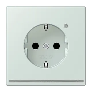 Jung SCHUKO Steckdose, 16 A 250 V ~, mit LED-Orientierungslicht, SAFETY+, Serie LS, céruléen pale LC1520-OLNW215