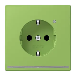 Jung SCHUKO Steckdose, 16 A 250 V ~, mit LED-Orientierungslicht, SAFETY+, Serie LS, vert 31 LC1520-OLNW220