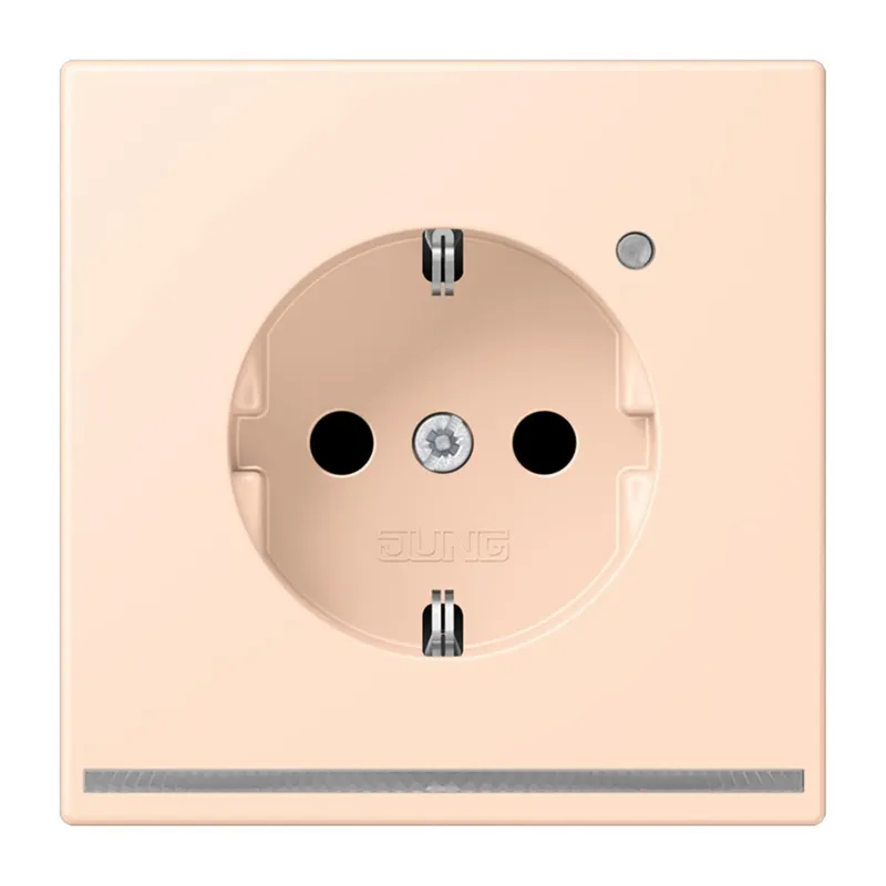 Jung SCHUKO Steckdose, 16 A 250 V ~, mit LED-Orientierungslicht, SAFETY+, Serie LS, rose pâle LC1520-OLNW228