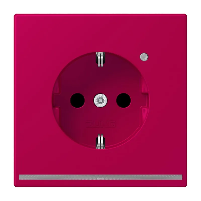 Jung SCHUKO Steckdose, 16 A 250 V ~, mit LED-Orientierungslicht, SAFETY+, Serie LS, rouge rubia LC1520-OLNW230