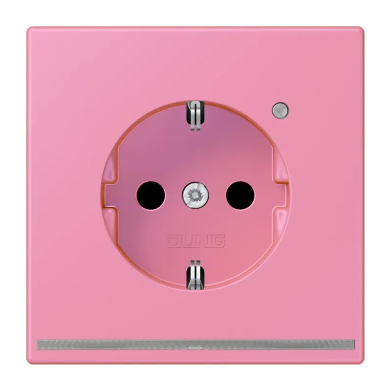Jung SCHUKO Steckdose, 16 A 250 V ~, mit LED-Orientierungslicht, SAFETY+, Serie LS, rose vif LC1520-OLNW246