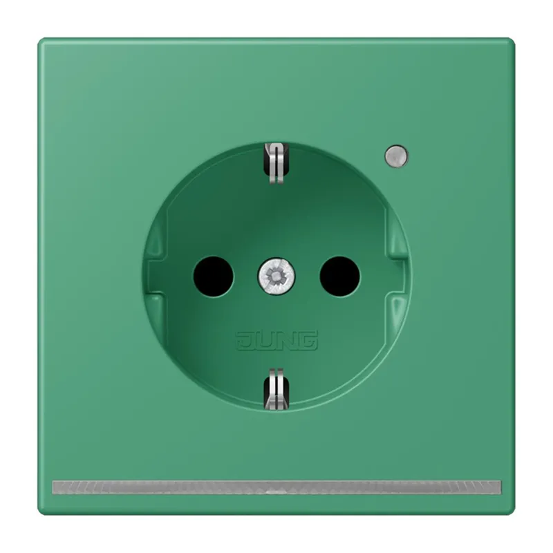 Jung SCHUKO Steckdose, 16 A 250 V ~, mit LED-Orientierungslicht, SAFETY+, Serie LS, vert 59 LC1520-OLNW250