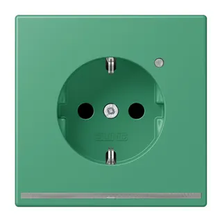Jung SCHUKO Steckdose, 16 A 250 V ~, mit LED-Orientierungslicht, SAFETY+, Serie LS, vert 59 LC1520-OLNW250