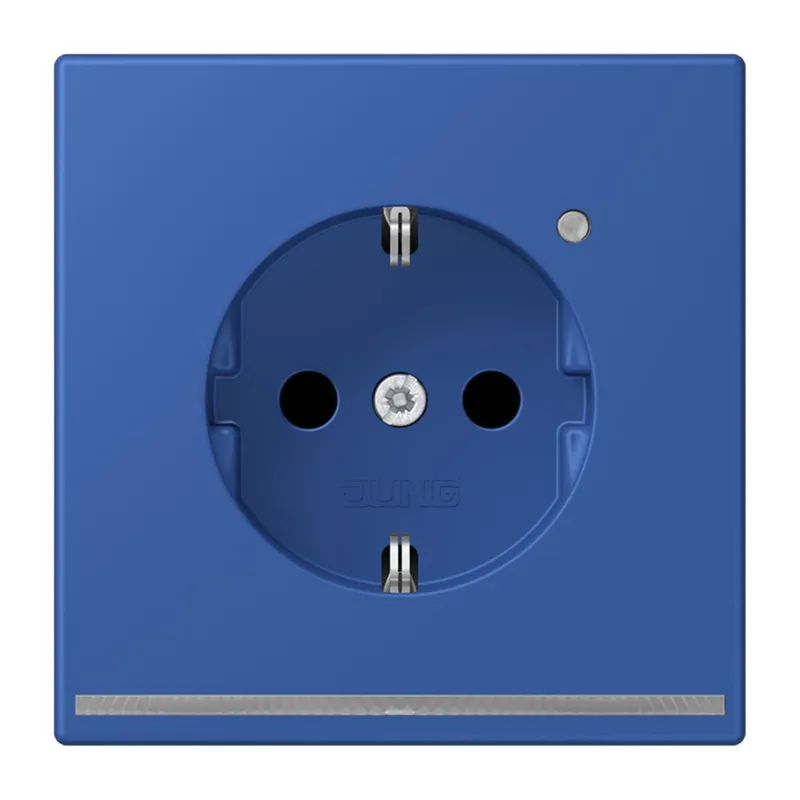 Jung SCHUKO Steckdose, 16 A 250 V ~, mit LED-Orientierungslicht, SAFETY+, Serie LS, bleu outremer 59 LC1520-OLNW253