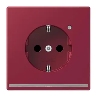 Jung SCHUKO Steckdose, 16 A 250 V ~, mit LED-Orientierungslicht, SAFETY+, Serie LS, le rubis LC1520-OLNW255