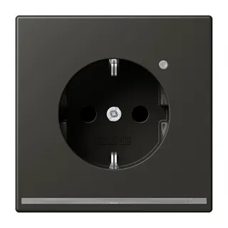 Jung SCHUKO Steckdose, 16 A 250 V ~, mit LED-Orientierungslicht, SAFETY+, Serie LS, ombre naturelle 59 LC1520-OLNW259