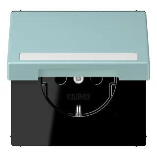 Jung SCHUKO Steckdose, 16 A 250 V ~, mit Schriftfeld, Serie LS, cérulée LC1520BFNAKL214