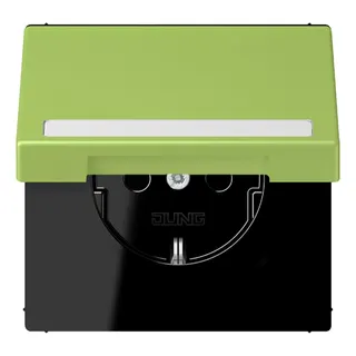 Jung SCHUKO Steckdose, 16 A 250 V ~, mit Schriftfeld, Serie LS, vert cl LC1520BFNAKL221