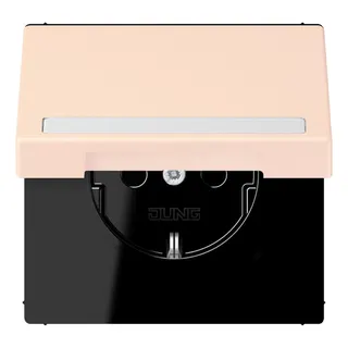 Jung SCHUKO Steckdose, 16 A 250 V ~, mit Schriftfeld, Serie LS, orange LC1520BFNAKL226