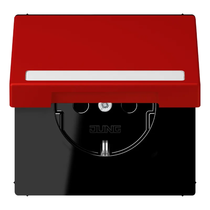 Jung SCHUKO Steckdose, 16 A 250 V ~, mit Schriftfeld, Serie LS, rouge v LC1520BFNAKL227