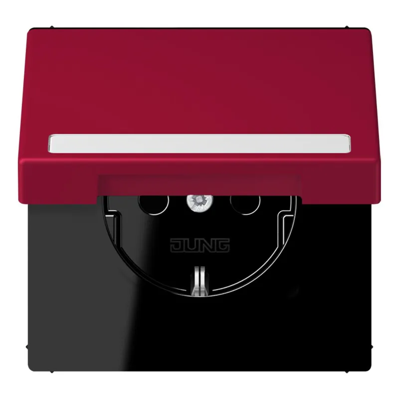 Jung SCHUKO Steckdose, 16 A 250 V ~, mit Schriftfeld, Serie LS, rouge c LC1520BFNAKL229