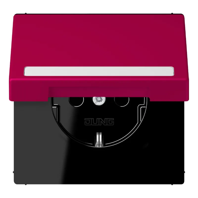 Jung SCHUKO Steckdose, 16 A 250 V ~, mit Schriftfeld, Serie LS, rouge r LC1520BFNAKL230