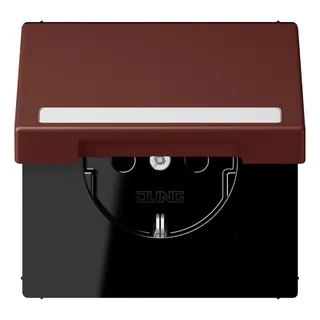 Jung SCHUKO Steckdose, 16 A 250 V ~, mit Schriftfeld, Serie LS, terre s LC1520BFNAKL235