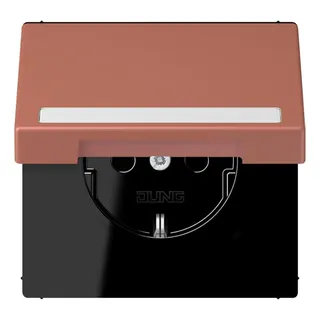 Jung SCHUKO Steckdose, 16 A 250 V ~, mit Schriftfeld, Serie LS, terre s LC1520BFNAKL236